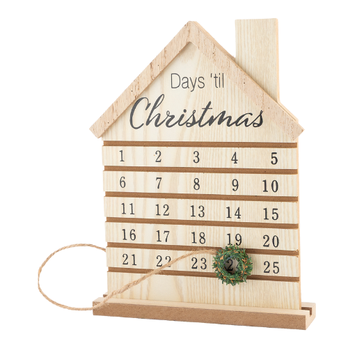 Wooden House Christmas Countdown Calendar Festive Advent Decoration Advent Calendars FabFinds