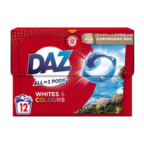 Daz All In 1 Pods White & Colours 12 Pack Laundry - Detergent Daz   