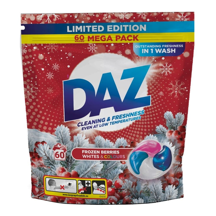 Daz Frozen Berries Laundry Pods 60w Assorted Pack Laundry - Detergent Daz 1 Pack