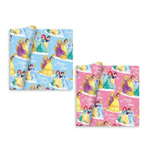 Disney Princess Christmas Wrapping Paper 3M Assorted Colours Christmas Wrapping & Tissue Paper disney   