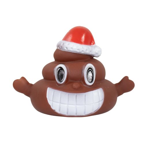 Christmas Squeaky Poop Dog Toy Assorted Styles Dog Toys FabFinds Santa hat  