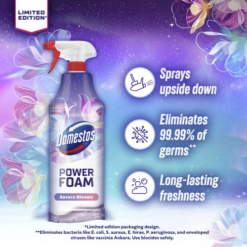 Domestos Power Foam Aurora Blooms Winter 650ml Assorted Packs Floor Cleaner Domestos