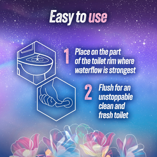 Domestos Power 5 Rim Block Aurora Blooms Winter Assorted Packs Toilet Cleaners Domestos