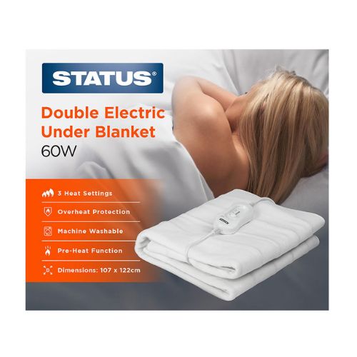 Status Double Electric Under Blanket 85W Throws & Blankets Status   