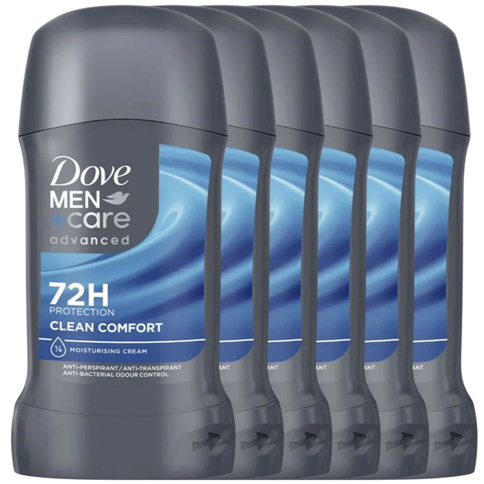 Dove Men+Care 72H Protection Clean Comfort Deodorant 50ml Assorted Pack Deodorant & Antiperspirants Dove 6 Pack