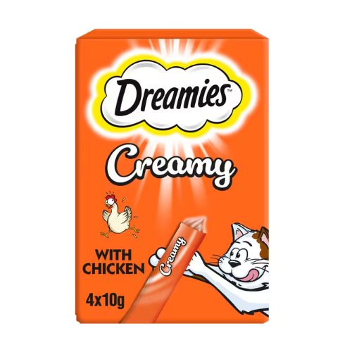 Dreamies Creamy Treats With Chicken 4 x 10g Cat Food & Treats Dreamies   