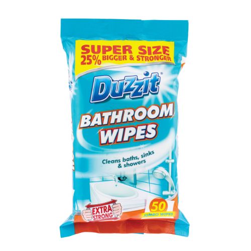 Duzzit Extra Strong Bathroom Wipes 50pk Cleaning Wipes Duzzit   