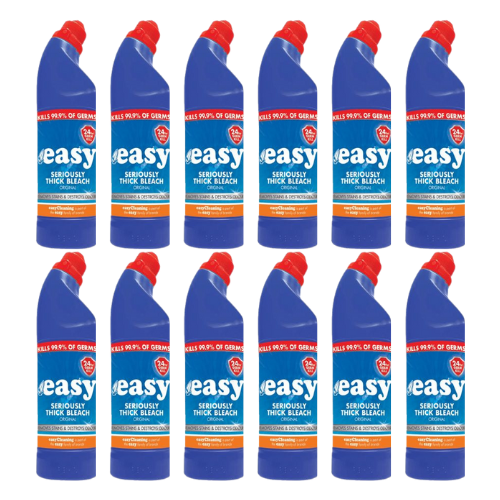 Easy Seriously Thick Bleach Original 750ml Toilet Cleaners Easy Pack of 12