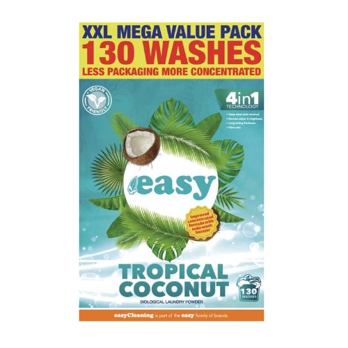 Easy Tropical Coconut Laundry Powder 130 Washes 6.5Kg Laundry Detergent Easy   