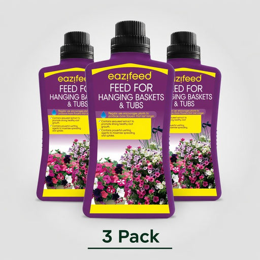 EaziFeed Feed For Hanging Baskets & Tubs 500ml Assorted Packs Garden Tools 151 3 Pack