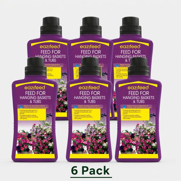EaziFeed Feed For Hanging Baskets & Tubs 500ml Assorted Packs Garden Tools 151 6 Pack