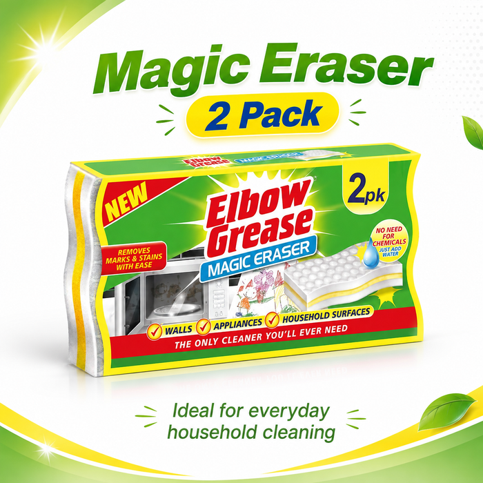 Elbow Grease Magic Eraser 2 Pack Cloths, Sponges & Scourers Elbow Grease
