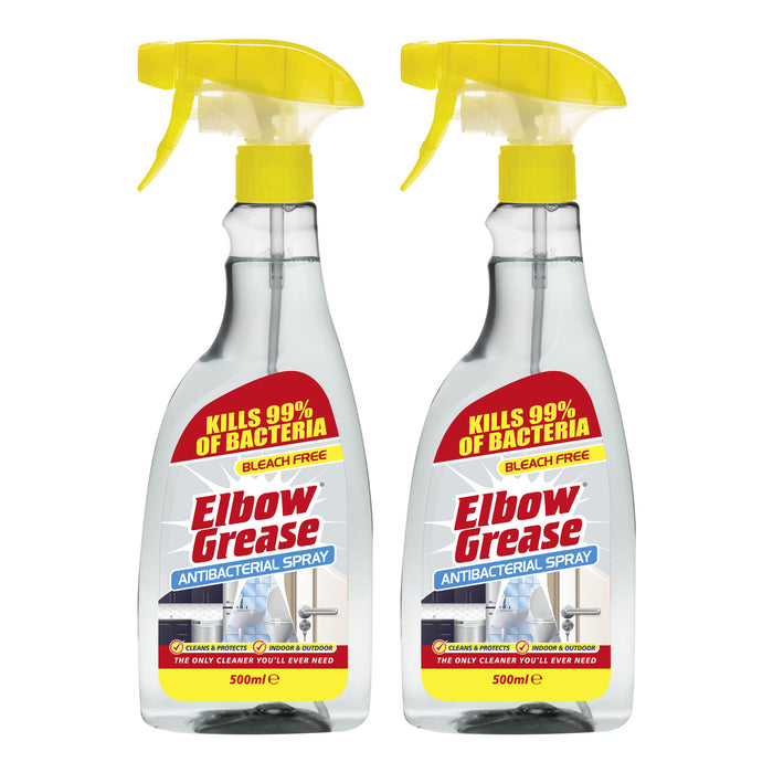 Elbow Grease Antibacterial Cleaning Spray 500ml Assorted Packs Antibacterial Cleaners Elbow Grease Pack of 2