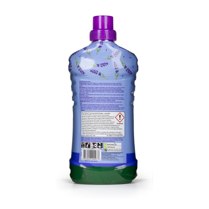 Elbow Grease Concentrated Cleaning Vinegar Lavender 750ml Assorted Packs Multi purpose Cleaners Elbow Grease