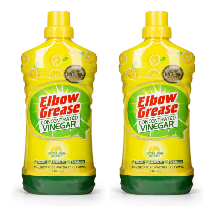 Elbow Grease Concentrated Cleaning Vinegar Lemon Fresh 750ml Assorted Packs Multi purpose Cleaners Elbow Grease Pack of 2