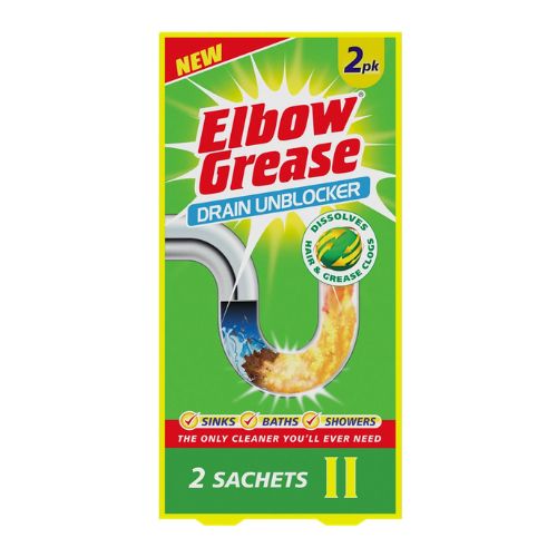 Elbow Grease Drain Unblocker 2 Pack (2x25g) Drain & Sink Unblockers Elbow Grease   
