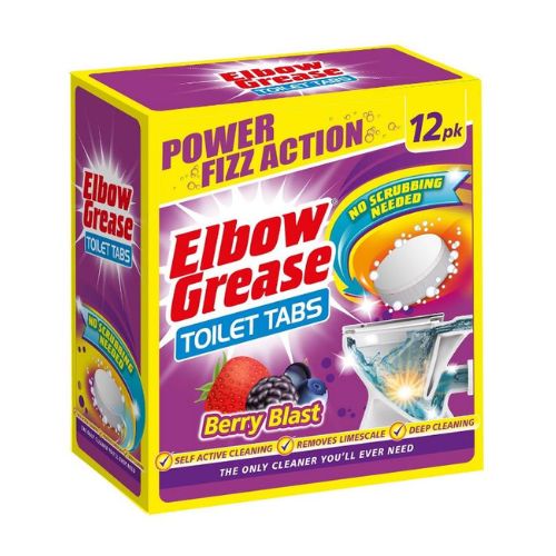 Elbow Grease Toilet Tabs Berry Blast 5 x 30g Toilet Cleaners Elbow Grease   
