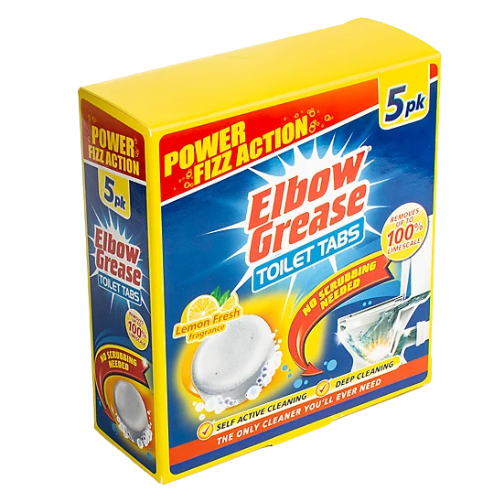 Elbow Grease Toilet Tabs Lemon Fresh 5 x 30g Toilet Cleaners Elbow Grease
