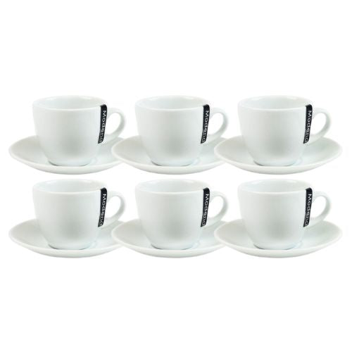 Modern Collection Expresso Cup & Saucer Set Coupe Shape 90ml 6 Pack Kitchen Accessories Modern Collection   