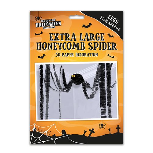 Halloween Extra Large Spider Honeycomb Pendant Halloween Decorations Gem Imports   