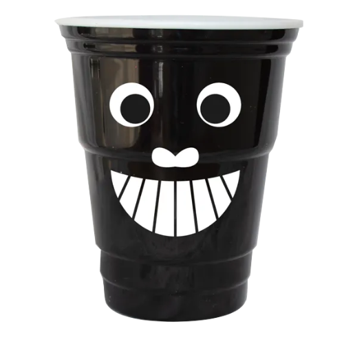 Halloween Plastic Cups with Googly Eyes Halloween Accessories FabFinds Black