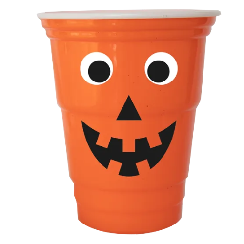 Halloween Plastic Cups with Googly Eyes Halloween Accessories FabFinds Orange