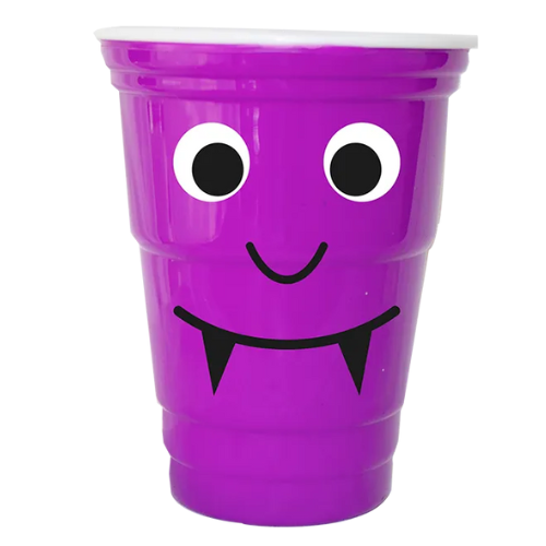 Halloween Plastic Cups with Googly Eyes Halloween Accessories FabFinds Purple
