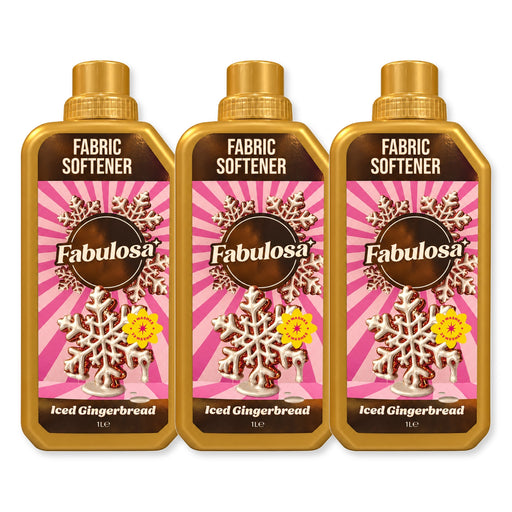 Fabulosa Fabric Softener Gingerbread 1L Assorted Packs Laundry Fabulosa Pack of 3