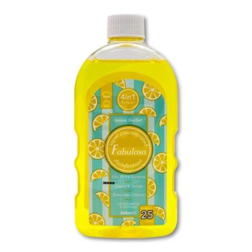 Fabulosa Concentrated Disinfectant Multipurpose Lemon Sherbet 500ml Fabulosa Disinfectant Fabulosa   