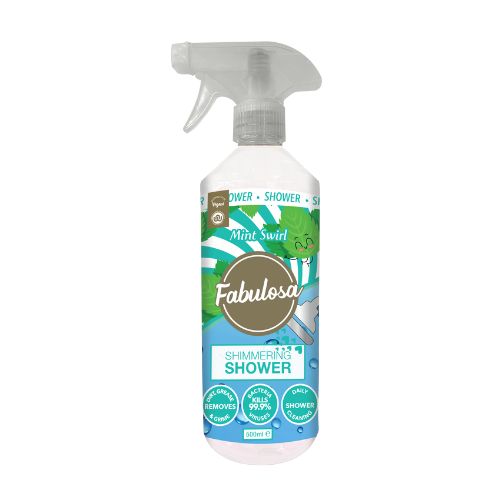 Fabulosa Shimmering Shower Mint Swirl Cleaning Spray 500ml Bathroom & Shower Cleaners Fabulosa   