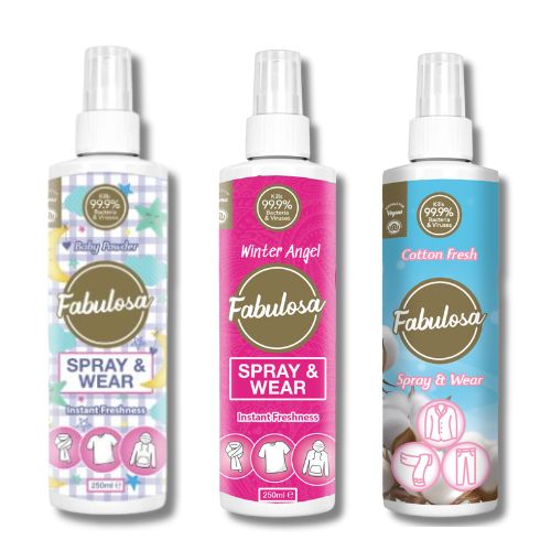 Fabulosa Cotton Fresh, Winter Angel & Baby Powder Spray & Wear Bundle 3 Piece Fabulosa Bundles Fabulosa