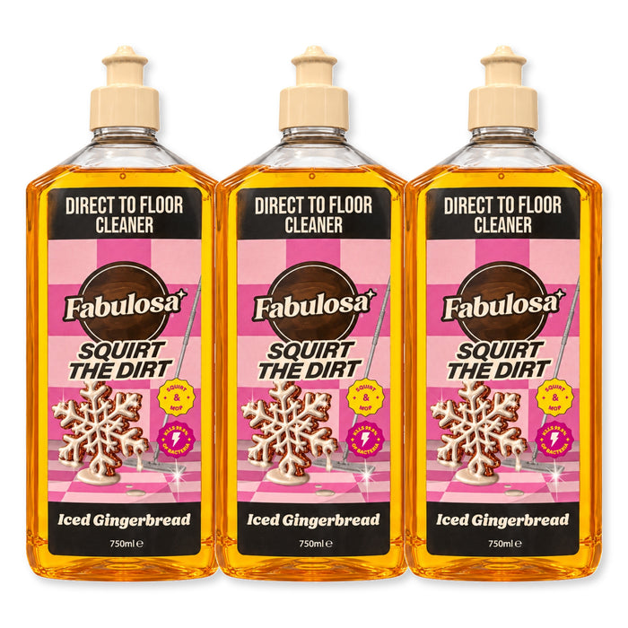 Fabulosa Squirt the Dirt Gingerbread Floor Cleaner 750ml Assorted Packs Cleaning Products Fabulosa Pack of 3