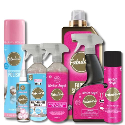 Fabulosa Winter Angel & Cotton Fresh Mixed Cleaning Bundle 7 Piece Fabulosa Bundles Fabulosa