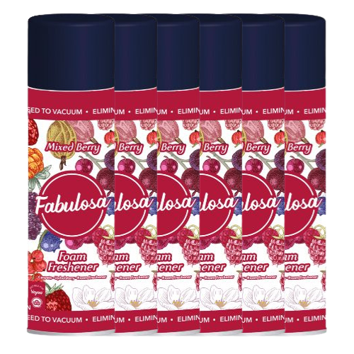 Fabulosa Mixed Berry Carpet & Upholstery Foam Freshener 300ml Fabulosa Foam Freshener Fabulosa Pack of 6