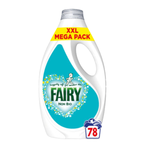 Fairy Non Bio Washing Liquid 78 Washes Assorted Packs Washing Up Liquid Fairy Pack of 1