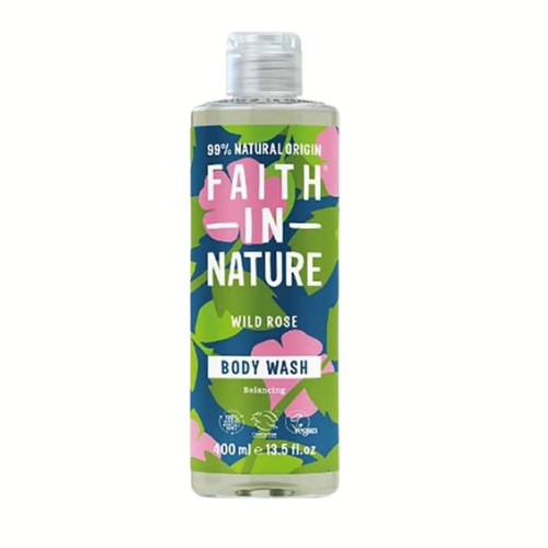 Faith In Nature Wild Rose Body Wash 400ml Shower Gel & Body Wash Faith In Nature