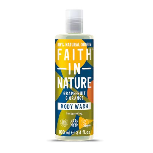 Faith In Nature Grapefruit & Orange Body Wash Travel Size 100ml Shower Gel & Body Wash Faith In Nature   