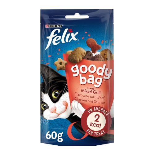 Purina Felix Goody Bag Mixed Grill Cat Treats 60g Cat Food & Treats Felix   