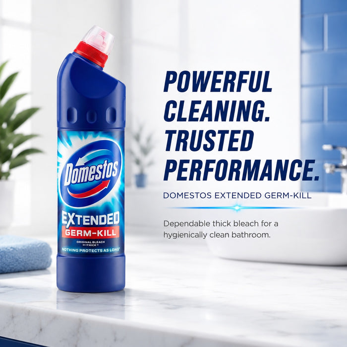 Domestos Extended Germ Kill Original Bleach 750ml Assorted Pack Size Toilet Cleaners Domestos