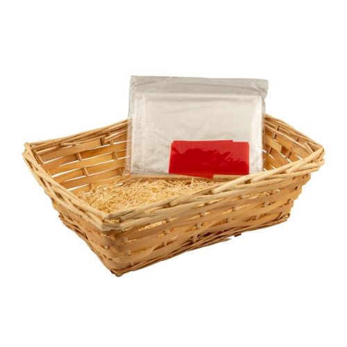Fill You Own Wicker Basket Hamper Kit 30cm x 10cm Gift Wrapping FabFinds   