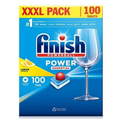 Finish All-In-1 Dishwasher Tablets Lemon Sparkle 1300g 100 Tabs Dishwasher Tablets & Rinse Aids Finish   
