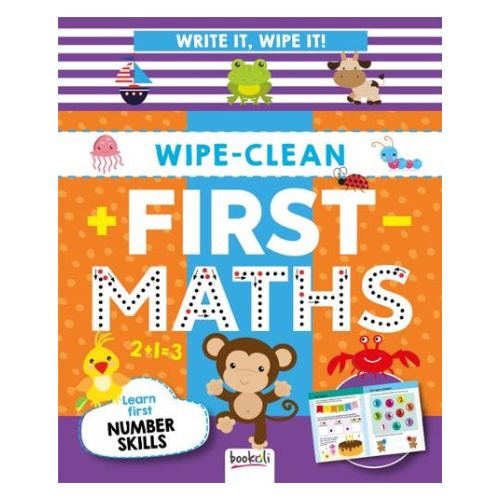A4 Wipe Clean First Maths Booklet - FabFinds