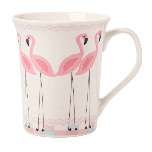 Flamingo Print Ceramic Mugs 350ml Assorted Flock Designs Mugs FabFinds Flamingo 4