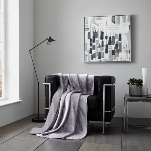 Flannel Sherpa Blanket Dual Layer Throw 150x200cm Assorted Colours Throws & Blankets FabFinds