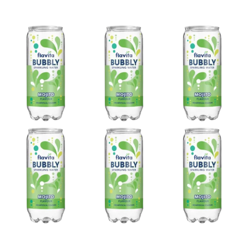 Flavita Bubbly Sparkling Water Assorted Flavours 300ml Drinks flavita Mojito Pack of 6