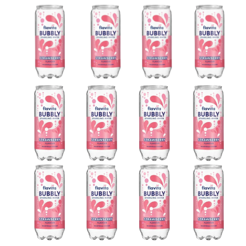 Flavita Bubbly Sparkling Water Assorted Flavours 300ml Drinks flavita Strawberry Pack of 12