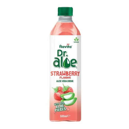 Flavita Dr. Aloe Strawberry Flavour Drink 500ml Drinks flavita   