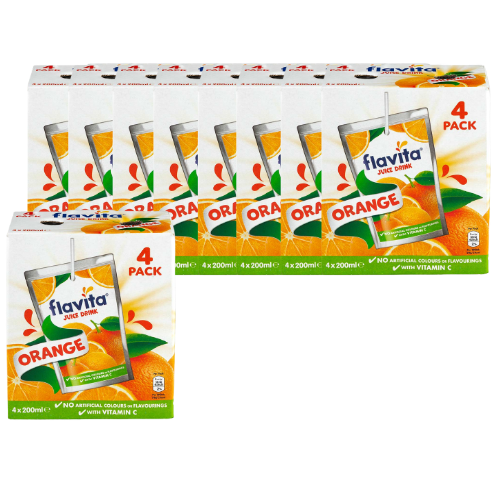 Flavita Orange Juice Drink 4 x 200ml Assorted Packs Drinks flavita Pack of 10