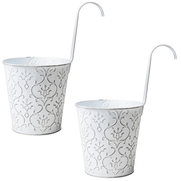Floral Over Fence Plant Pot 14.5cm Assorted Packs Plant Pots & Planters FabFinds Pack of 2