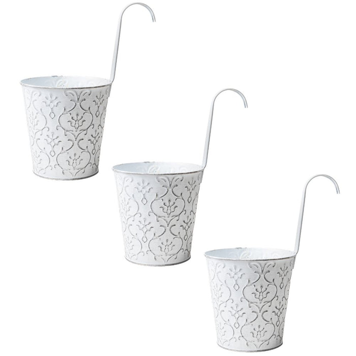 Floral Over Fence Plant Pot 14.5cm Assorted Packs Plant Pots & Planters FabFinds Pack of 3
